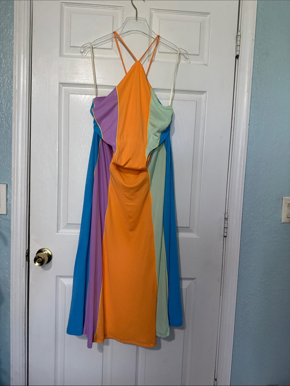 Farm Rio Cutout Color-Block Jersey Midi Dress Size Large NWT - Picture 5 of 9